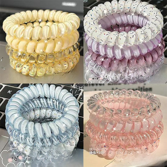 Korean-Style Grape Coconut Polka Dot Hair Tie