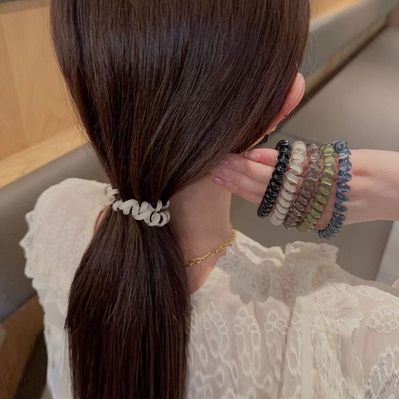 Korean-Style Grape Coconut Polka Dot Hair Tie