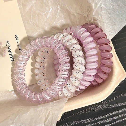 Korean-Style Grape Coconut Polka Dot Hair Tie