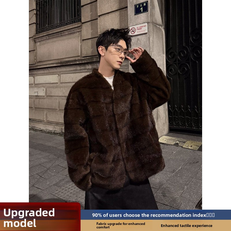 Korean Style Mink Velvet Fur Short Coat