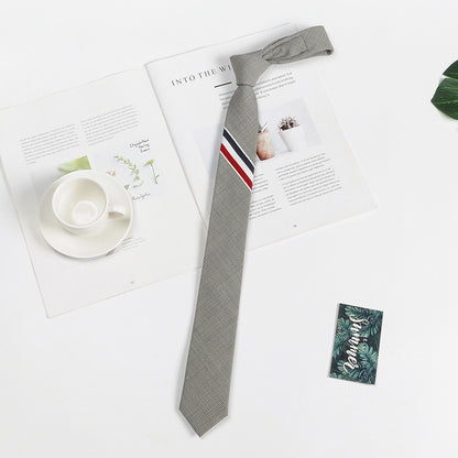 Korean Style Narrow Polyester Business Tie
