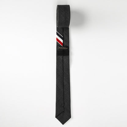 Korean Style Narrow Polyester Business Tie