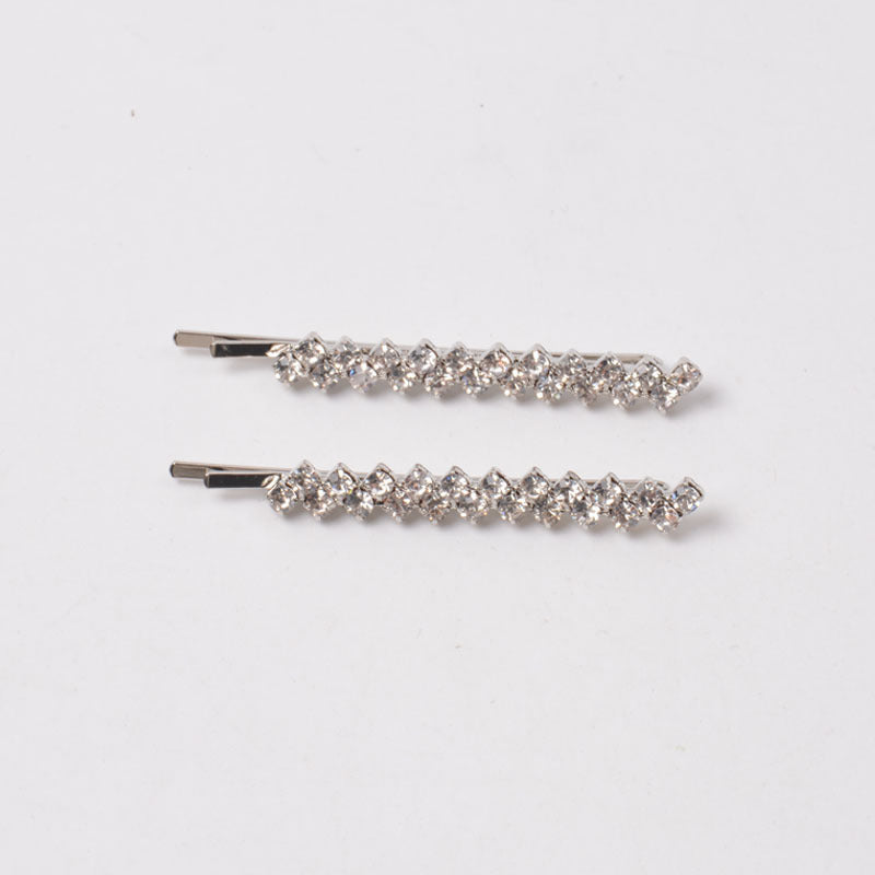Korean style New hairpin simple fashion bangs clip female headdress side clip hairpin flash diamond hair temperament rhinestone clip