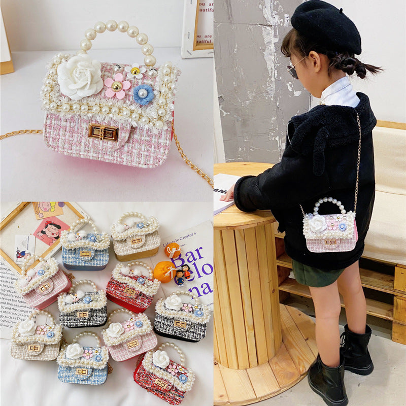 Korean Style Pearl Children Crossbody Bag