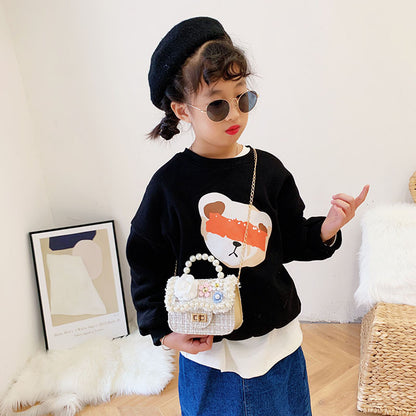Korean Style Pearl Children Crossbody Bag