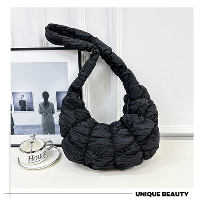 Korean-style Pleated Shoulder Bag