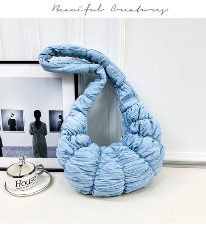 Korean-style Pleated Shoulder Bag
