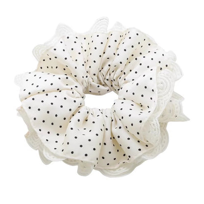Korean Style Polka Dot Lace Hair Scrunchie