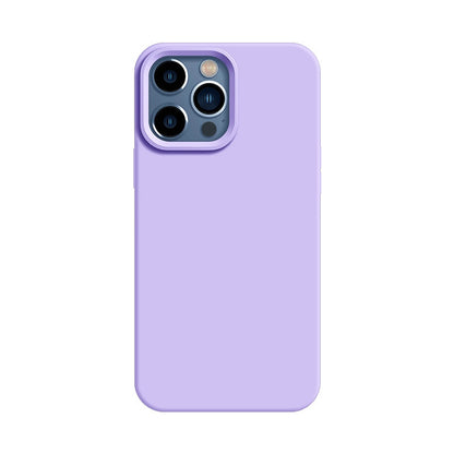 Korean-style solid-color liquid silicone phone case