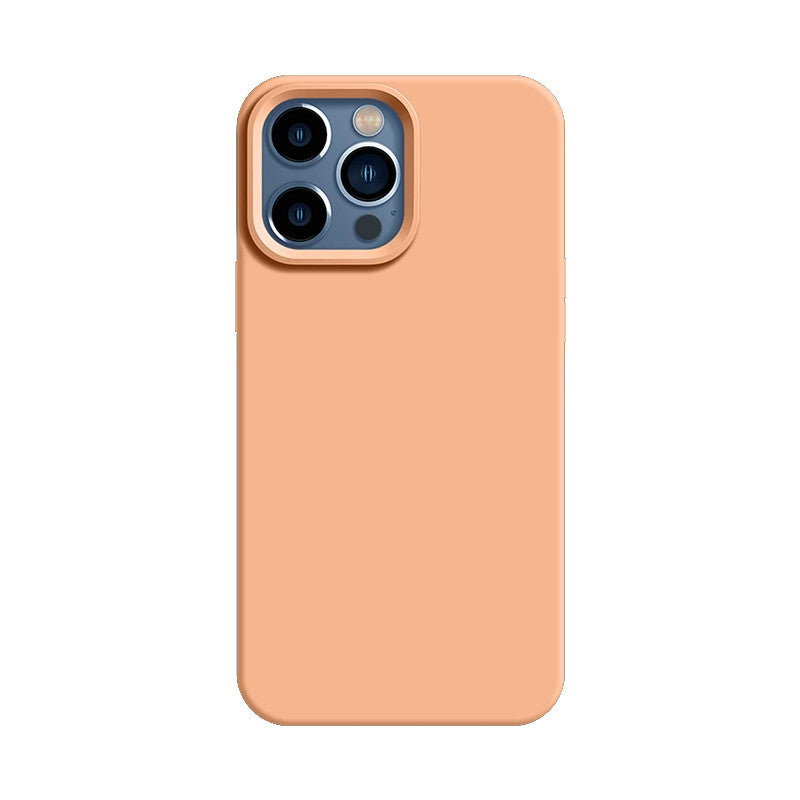 Korean-style solid-color liquid silicone phone case