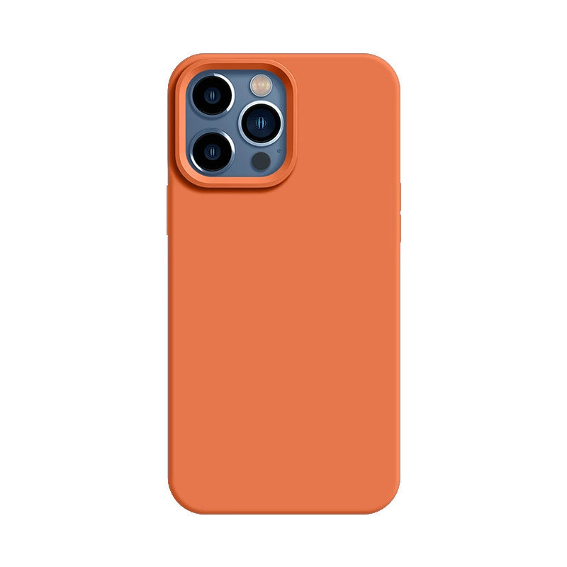 Korean-style solid-color liquid silicone phone case