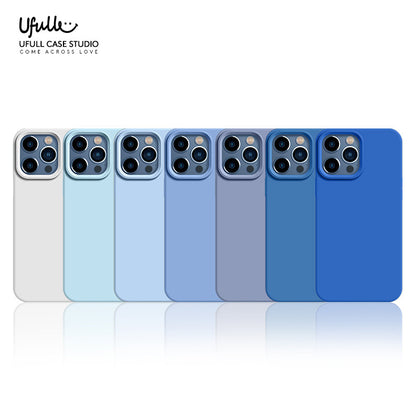 Korean-style solid-color liquid silicone phone case