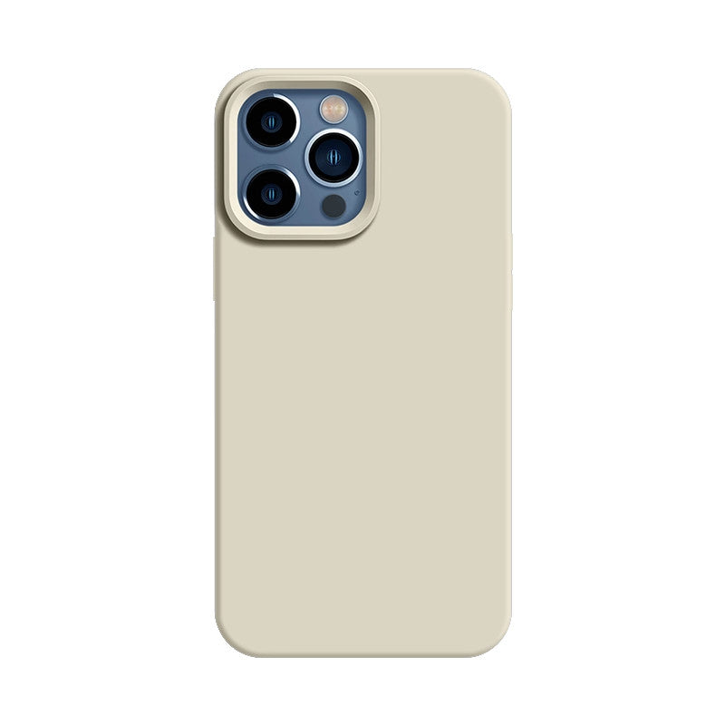 Korean-style solid-color liquid silicone phone case