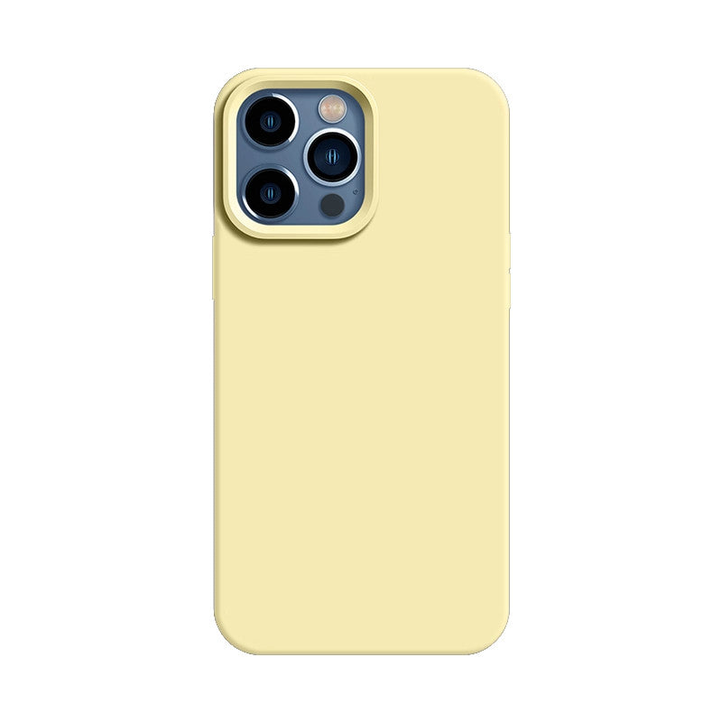 Korean-style solid-color liquid silicone phone case