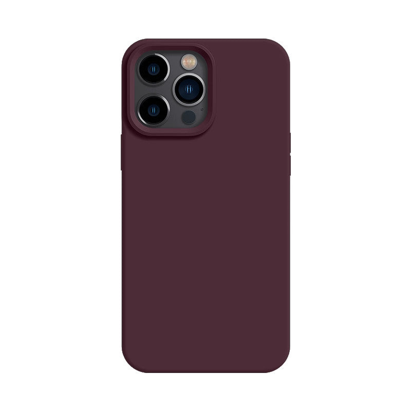 Korean-style solid-color liquid silicone phone case