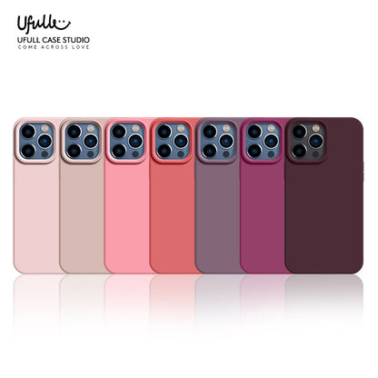 Korean-style solid-color liquid silicone phone case