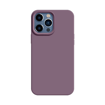 Korean-style solid-color liquid silicone phone case