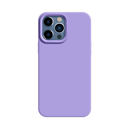 Korean-style solid-color liquid silicone phone case