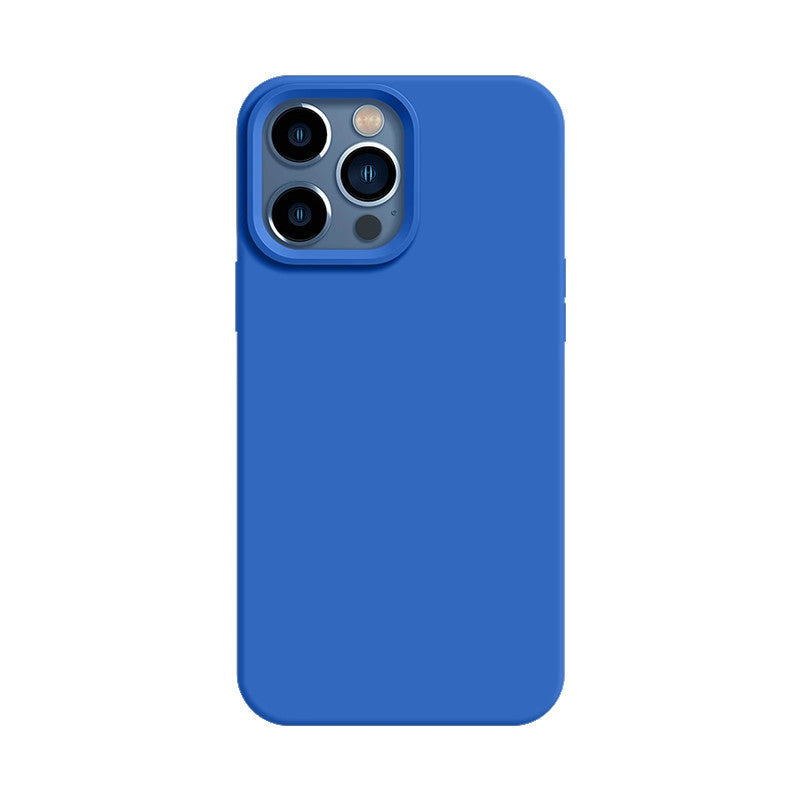 Korean-style solid-color liquid silicone phone case