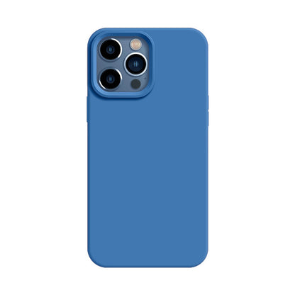 Korean-style solid-color liquid silicone phone case