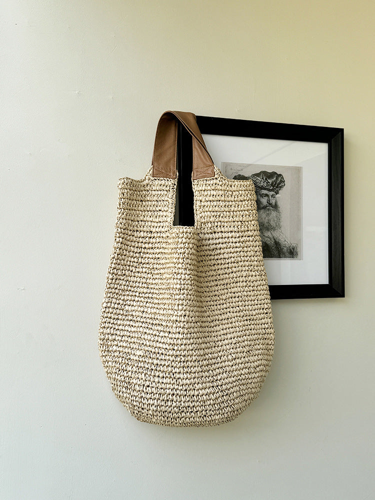 Korean Style Straw Woven Beach Bag