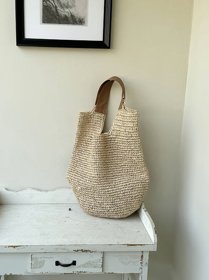 Korean Style Straw Woven Beach Bag