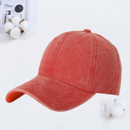 Korean Style Washed Cotton Baseball Cap with Custom Logo