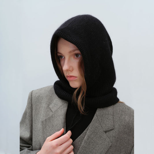 Korean Style Wool Knitted Balaclava Hat for Winter