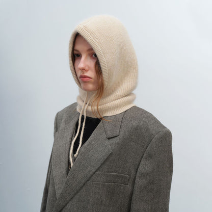 Korean Style Wool Knitted Balaclava Hat for Winter