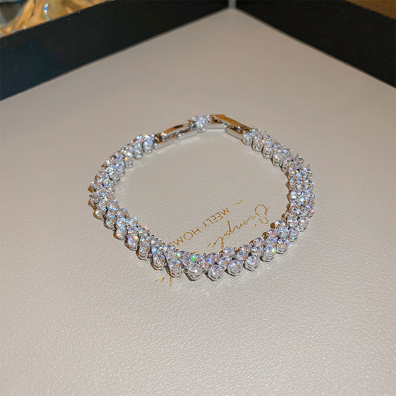 Korean Style Zircon Butterfly Flower Fashion Bracelet