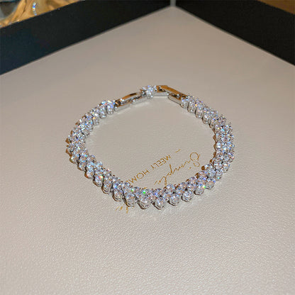 Korean Style Zircon Butterfly Flower Fashion Bracelet