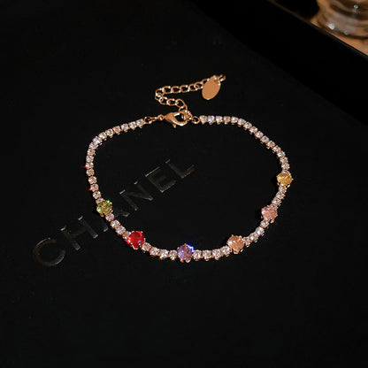 Korean Style Zircon Butterfly Flower Fashion Bracelet