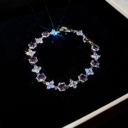 Korean Style Zircon Butterfly Flower Fashion Bracelet