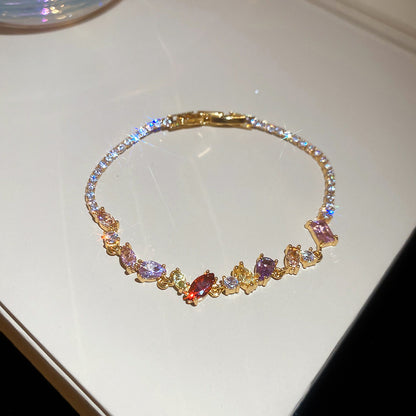 Korean Style Zircon Butterfly Flower Fashion Bracelet