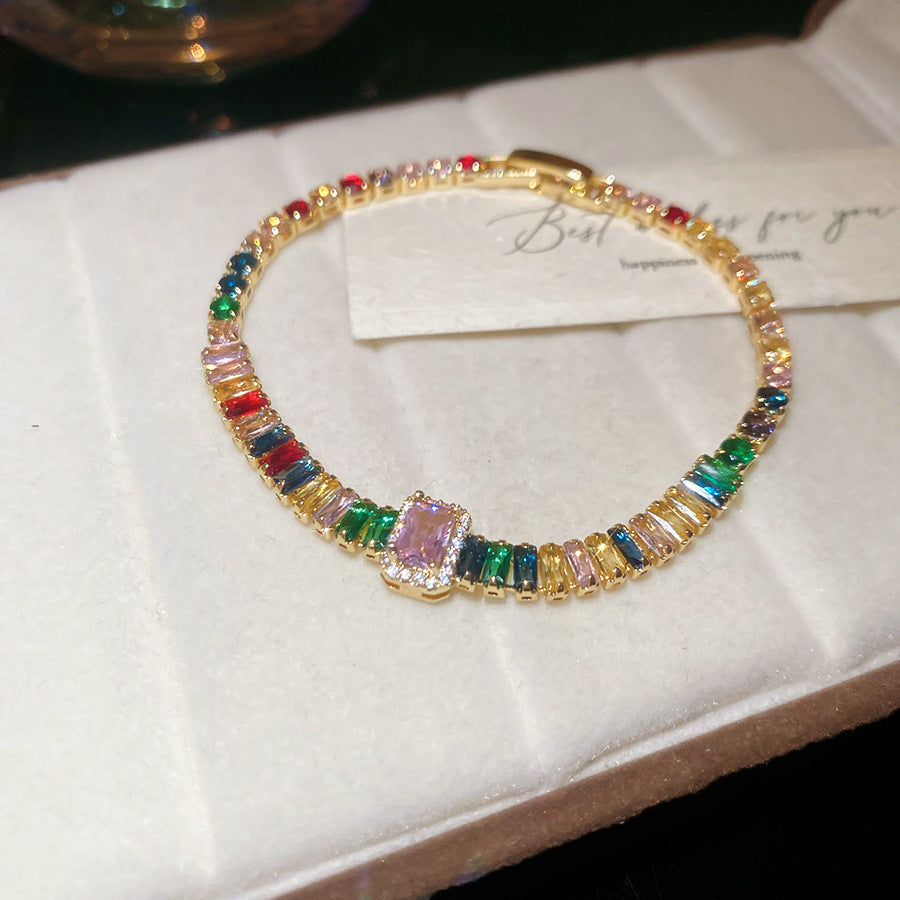 Korean Style Zircon Butterfly Flower Fashion Bracelet