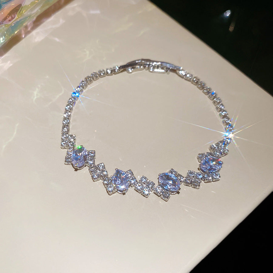 Korean Style Zircon Butterfly Flower Fashion Bracelet