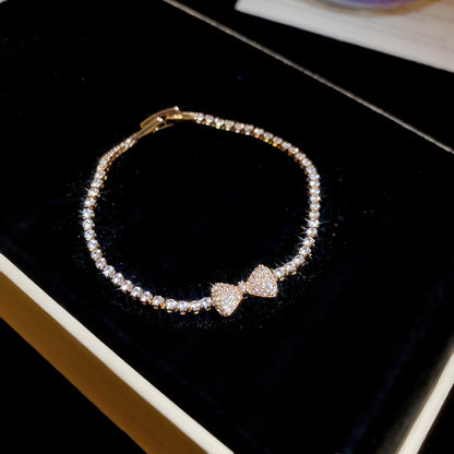 Korean Style Zircon Butterfly Flower Fashion Bracelet