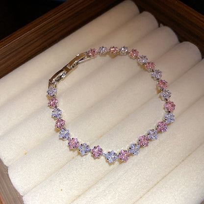 Korean Style Zircon Butterfly Flower Fashion Bracelet