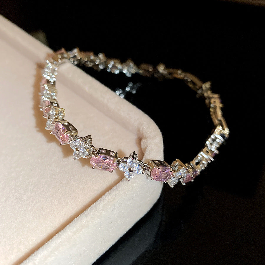 Korean Style Zircon Butterfly Flower Fashion Bracelet