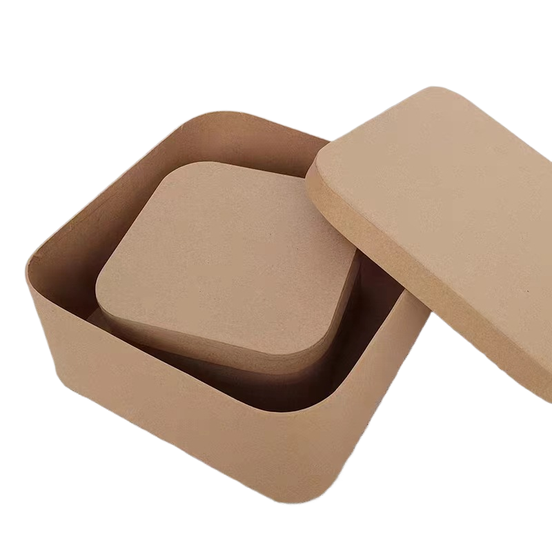 Kraft Paper Square/Rounded Corner Gift Box