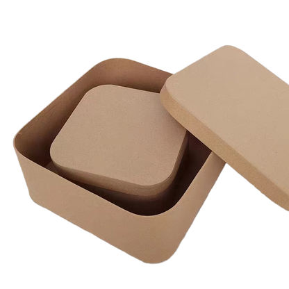 Kraft Paper Square/Rounded Corner Gift Box