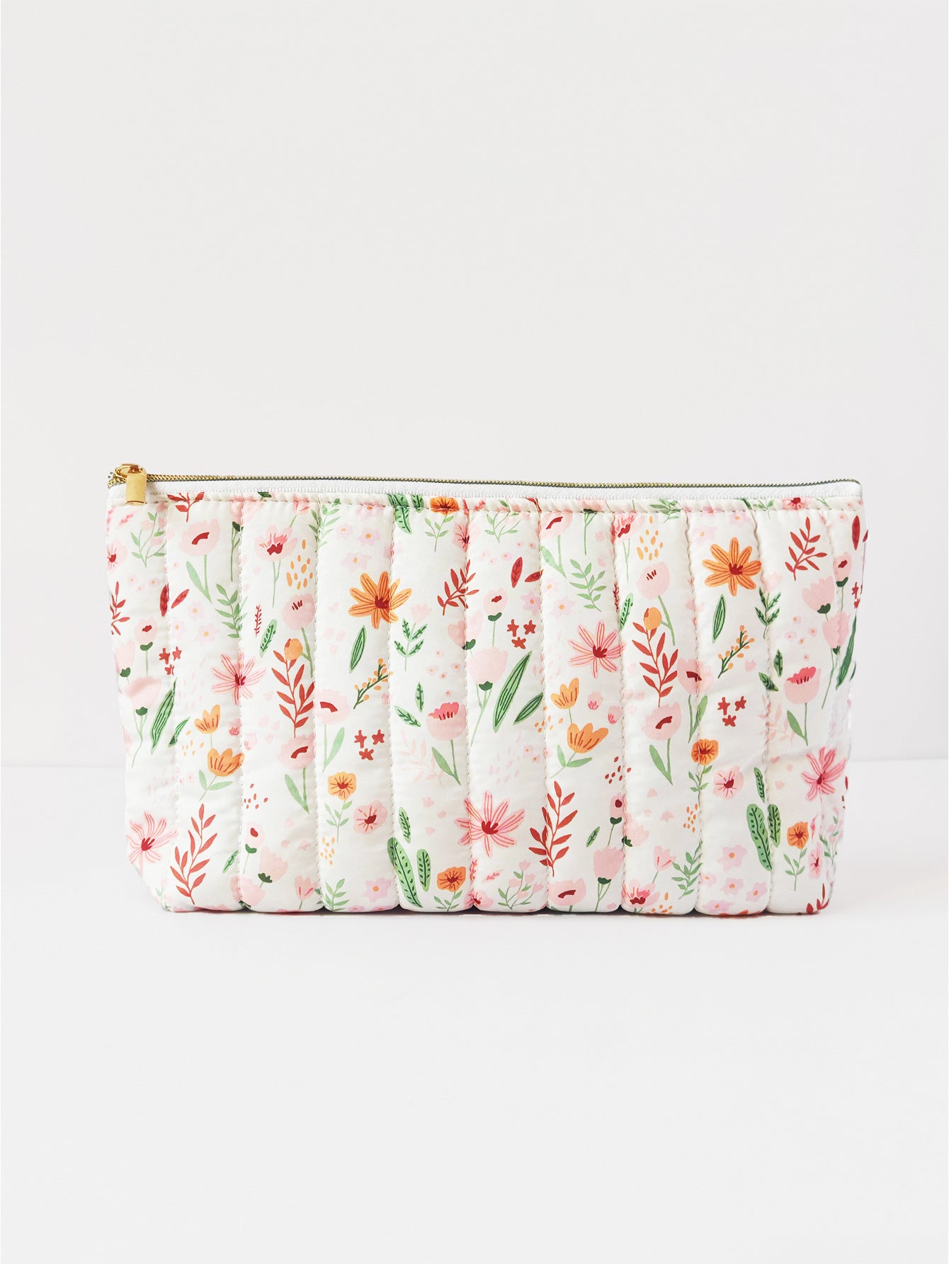 l Floral Fabric Cosmetic Bag
