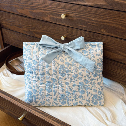 l Floral Fabric Cosmetic Bag