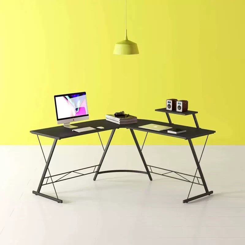 L-Shaped Double Computer Desk