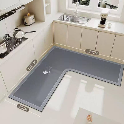 L-Shaped Kitchen Floor Mat