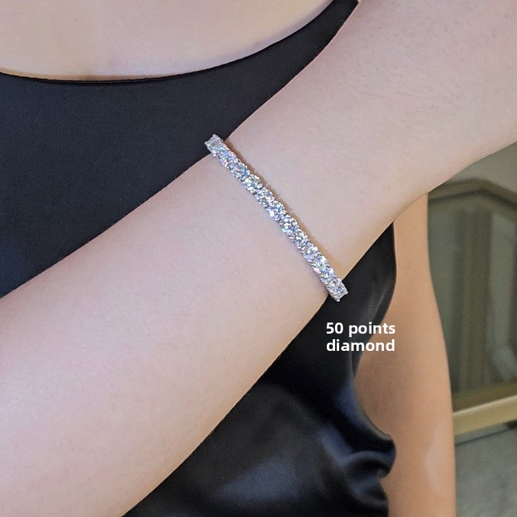 Lab-Grown Moissanite Tennis Bracelet