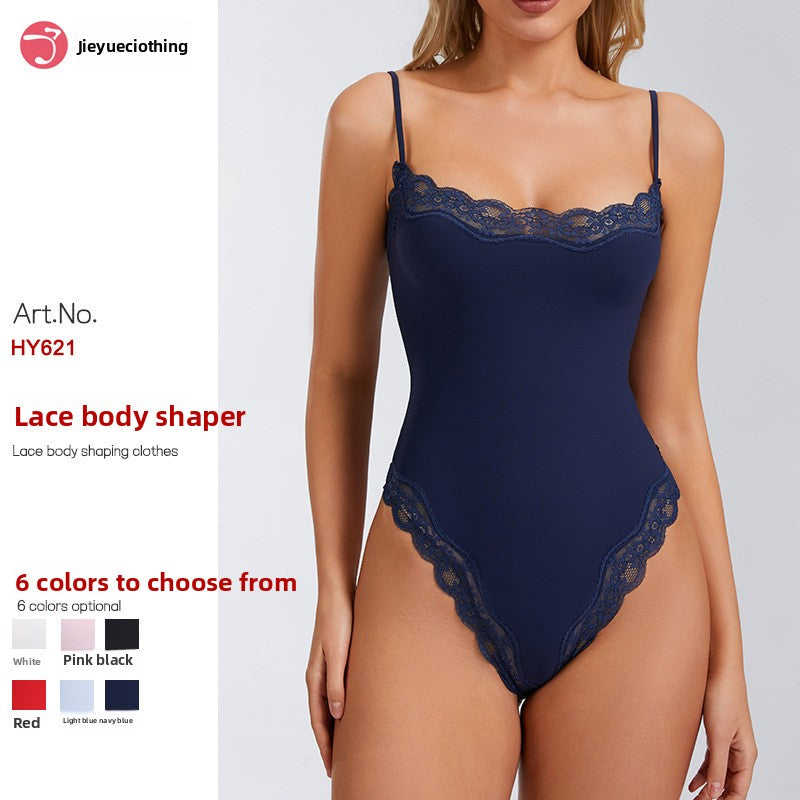 Lace Adjustable Bodysuit with Shaping Effect