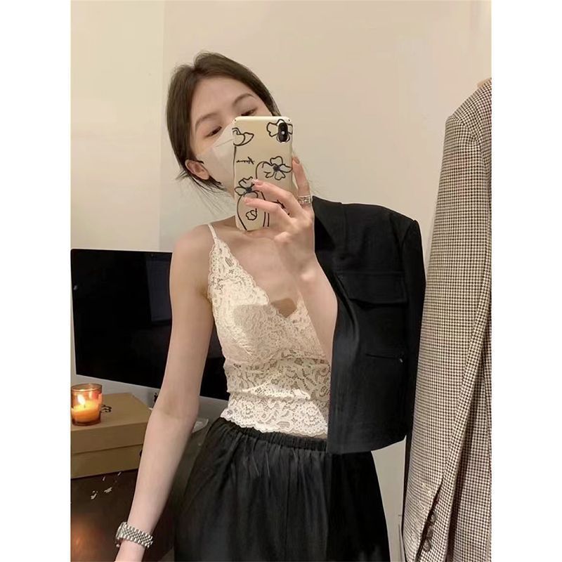 Lace-backed lingerie for women