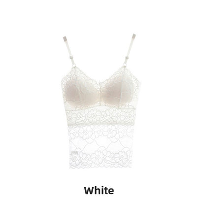 Lace Camisole Slim Fit V-Neck Backless Top