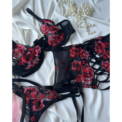 Lace Embroidered Underwire Bra